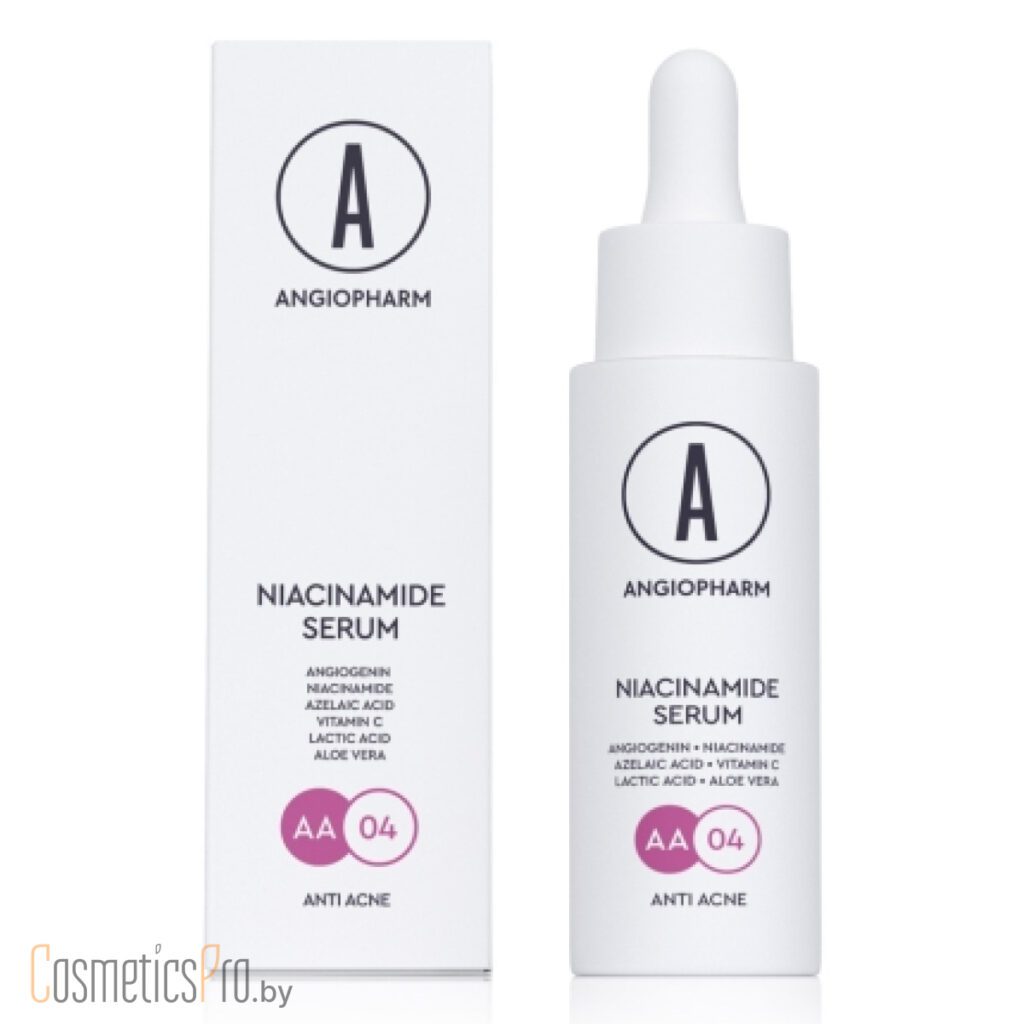 Niacinamide Serum Anti Acne ANGIOPHARM – Сыворотка для проблемной кожи с ниацинамидом, 30мл